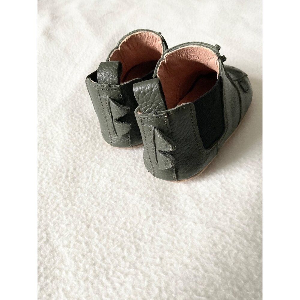 Liewood BEST US7.5 booties Edith Leather Slippers DINOSAUR GREEN WALKER - Picture 6 of 7